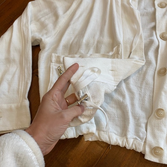 Blank NYC White Linen Utility Jacket Sz S - Picture 12 of 15